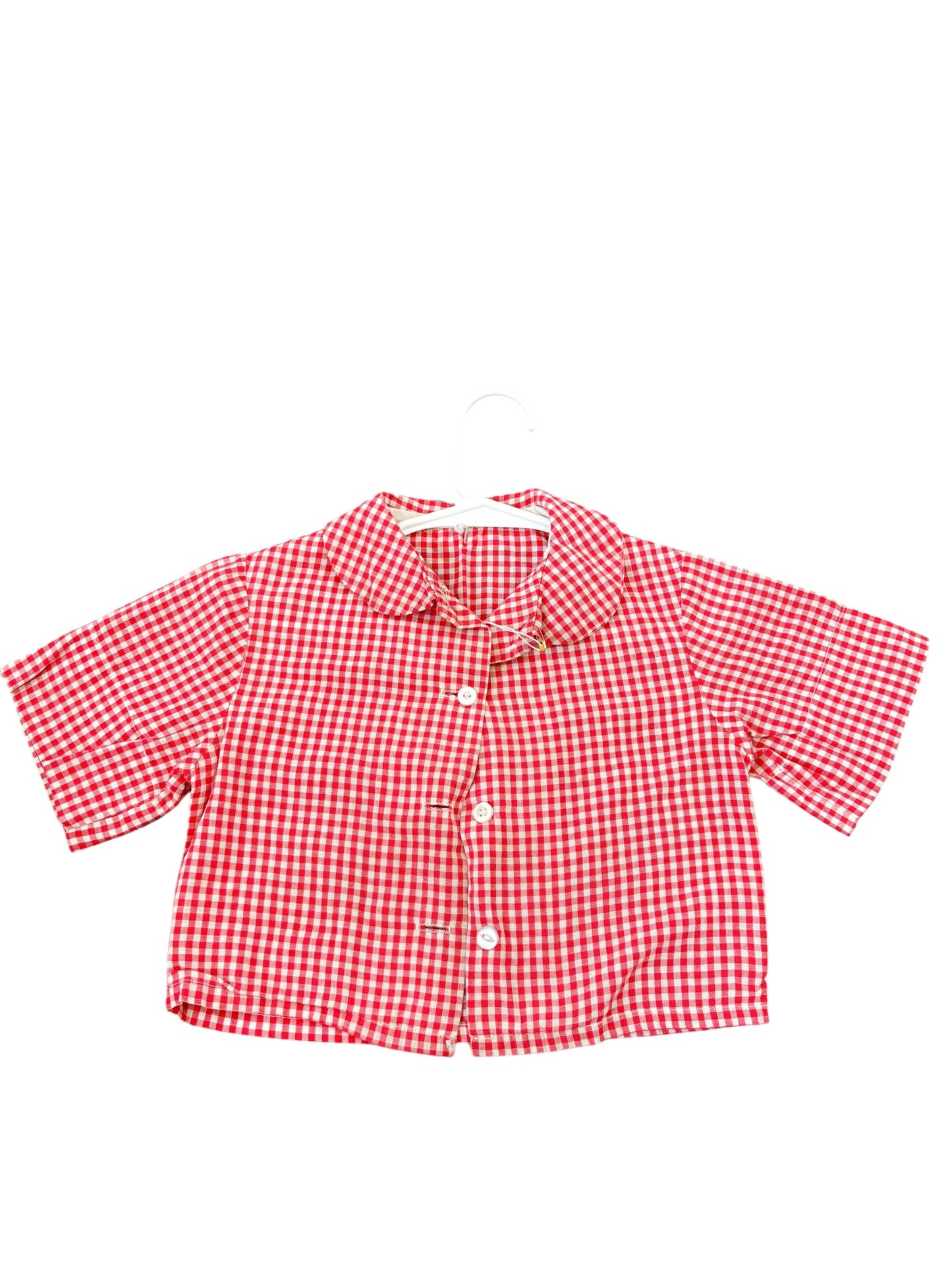 Baby red checkered top