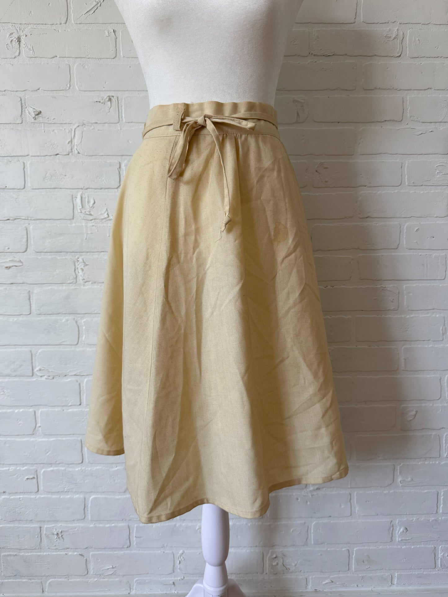 Butter yellow wrap skirt - s