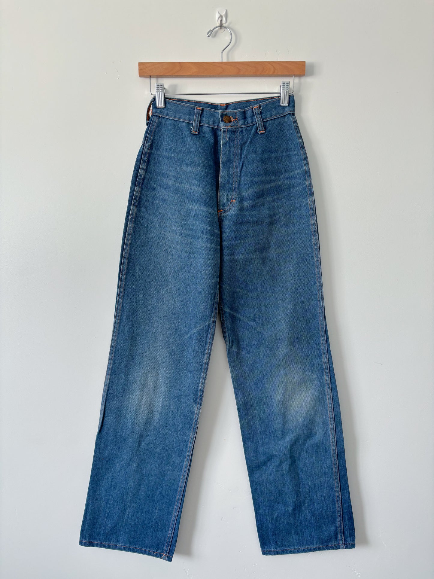 Denim orange stitch jeans-S