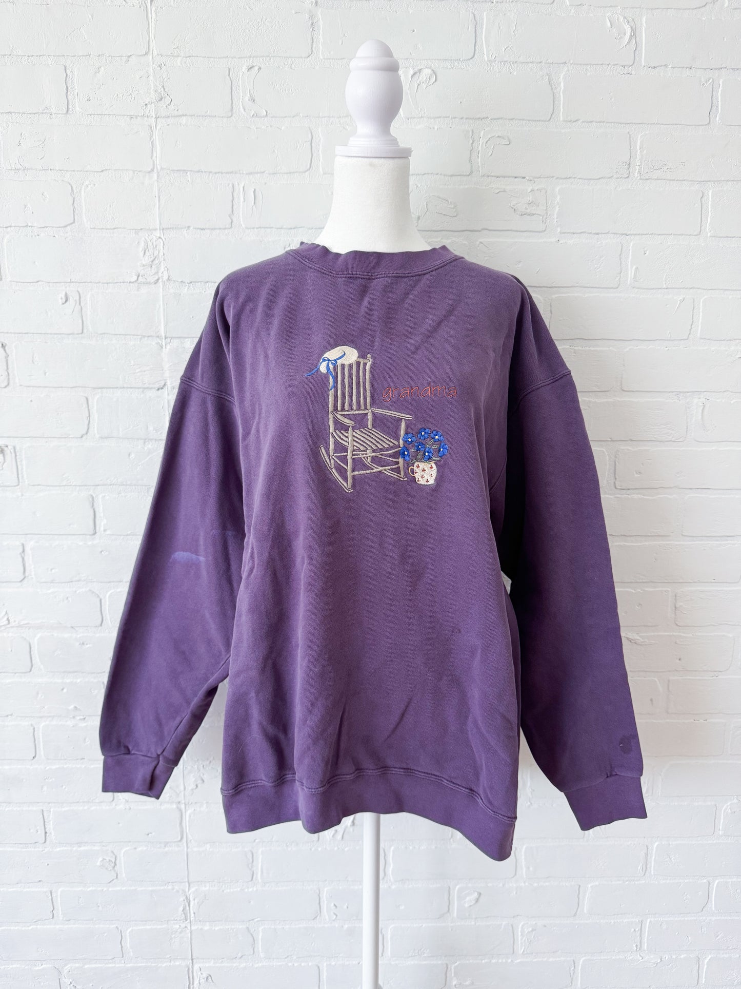 Purple grandma sweater - xl