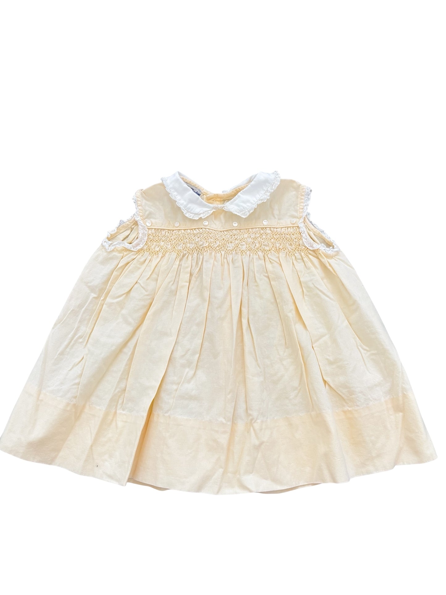 Baby yellow smocked dress-18M
