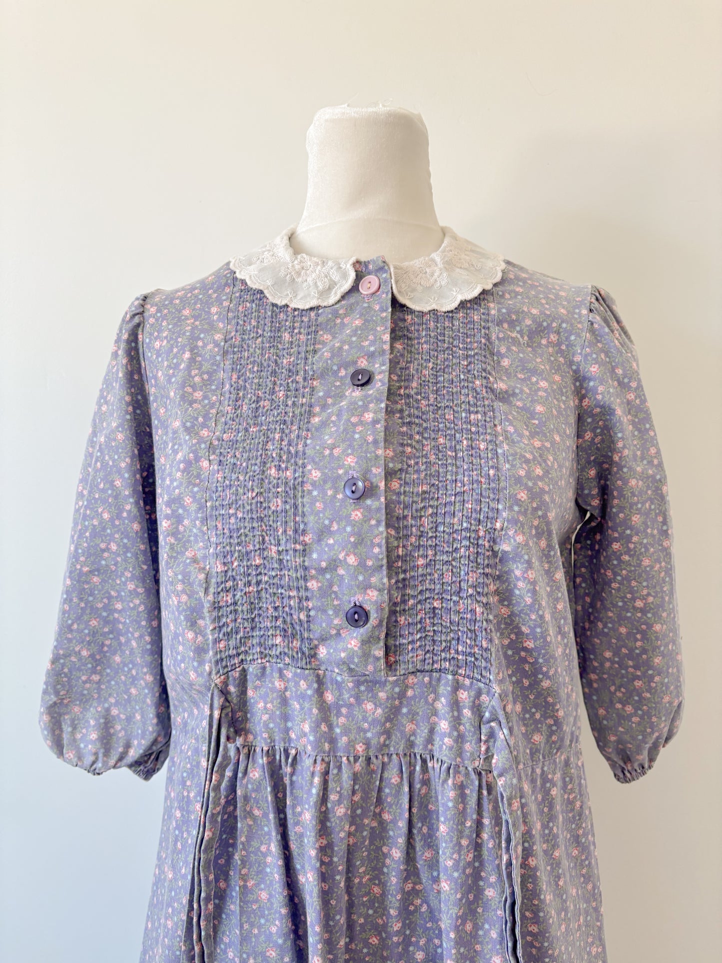 Violet floral dress-S