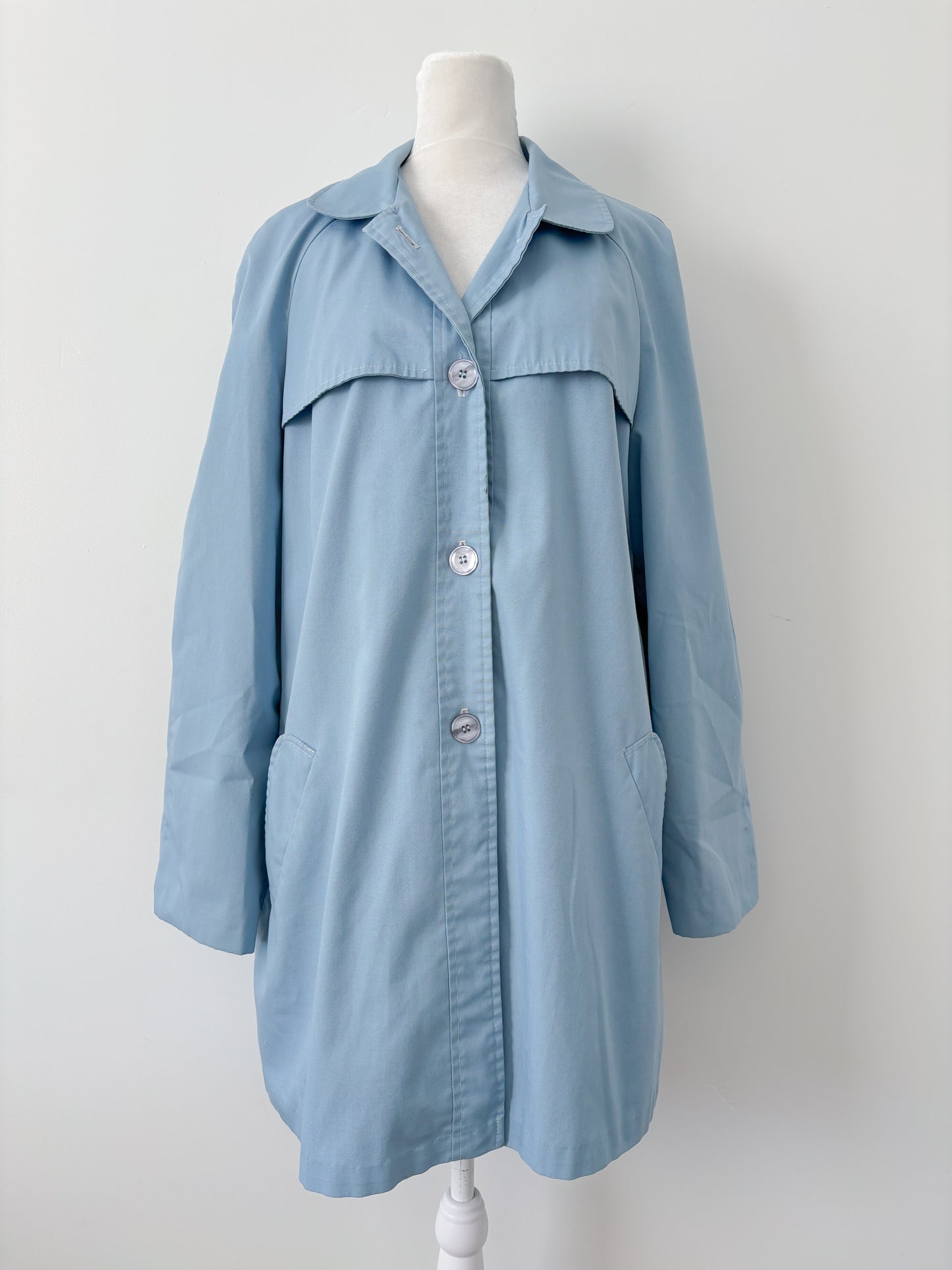 Blue trench coat - L