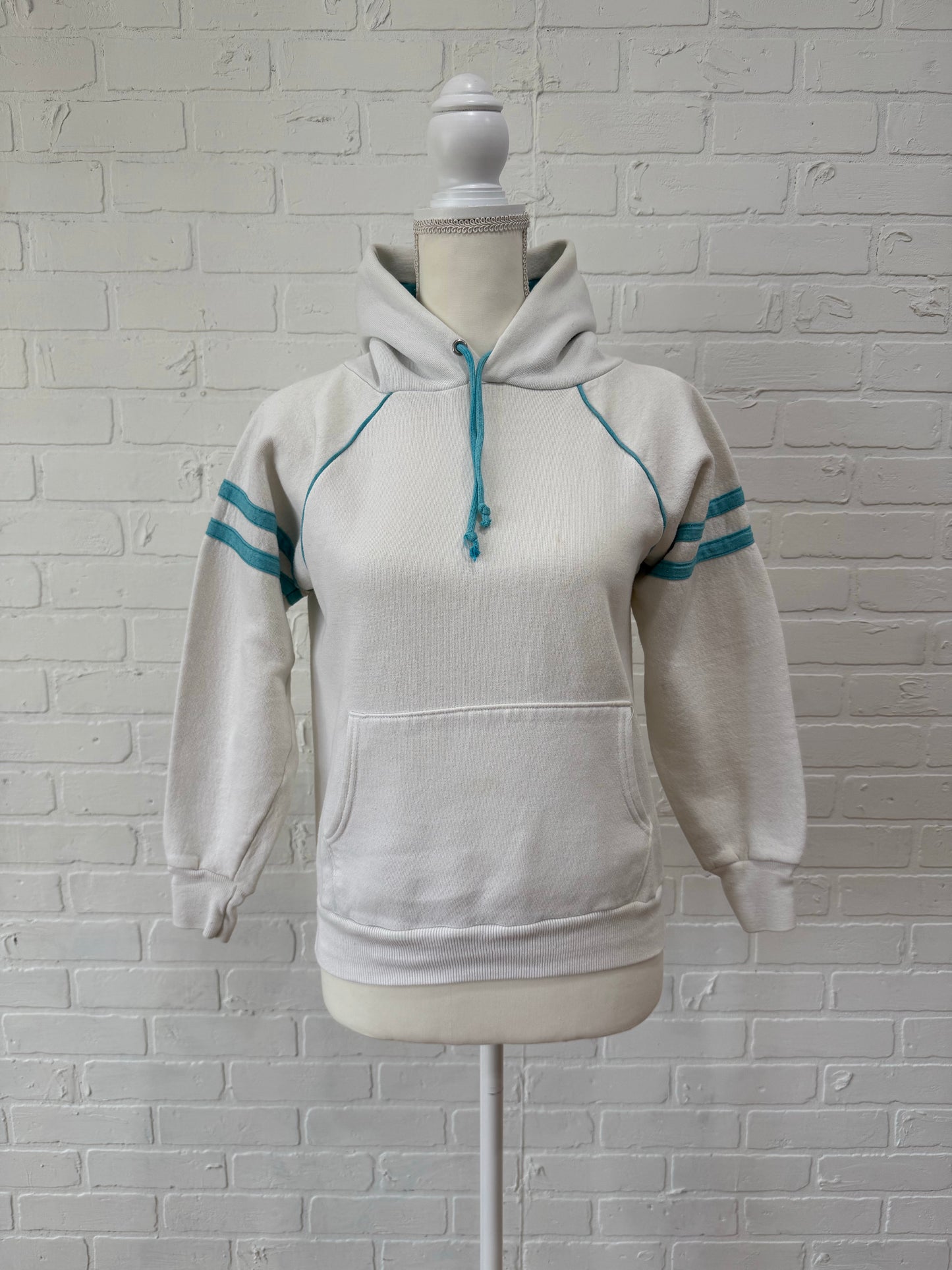 White and blue hoodie - s