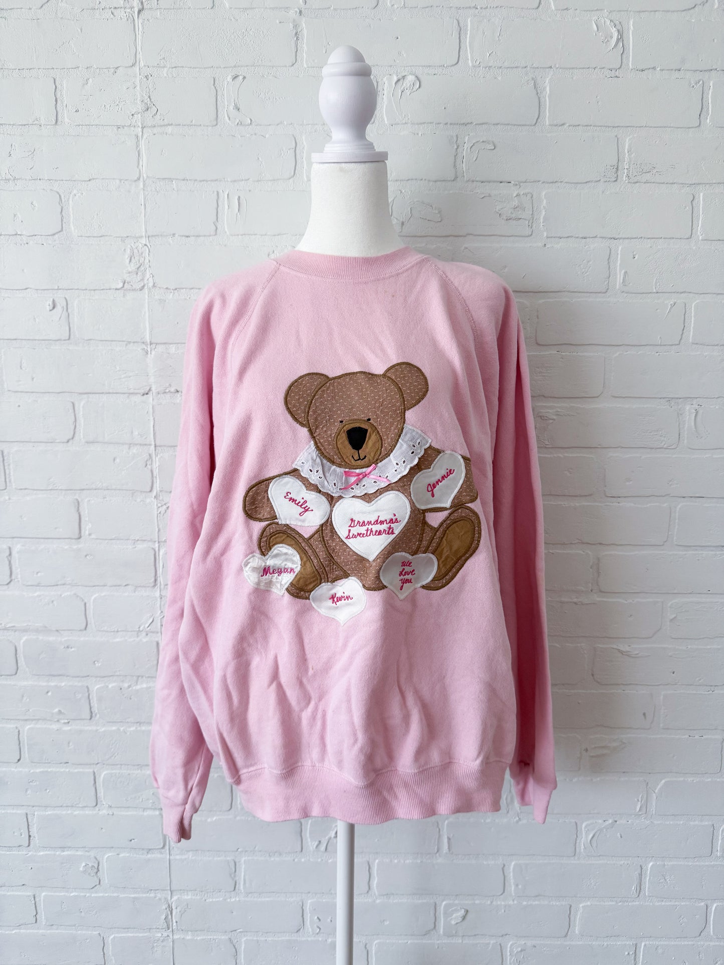 Grandma’s sweethearts pink sweater - xl
