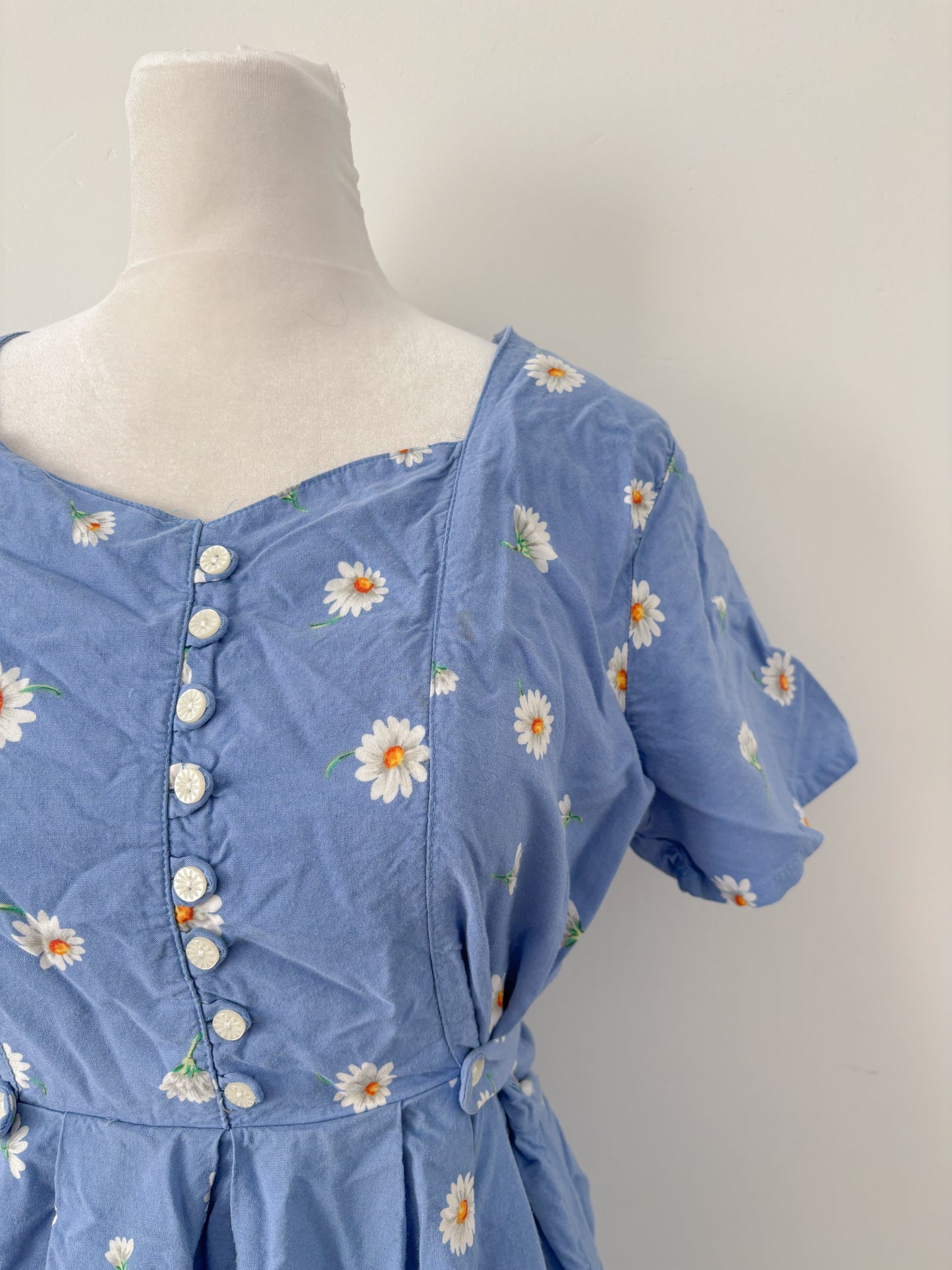 Blue daisy dress - L