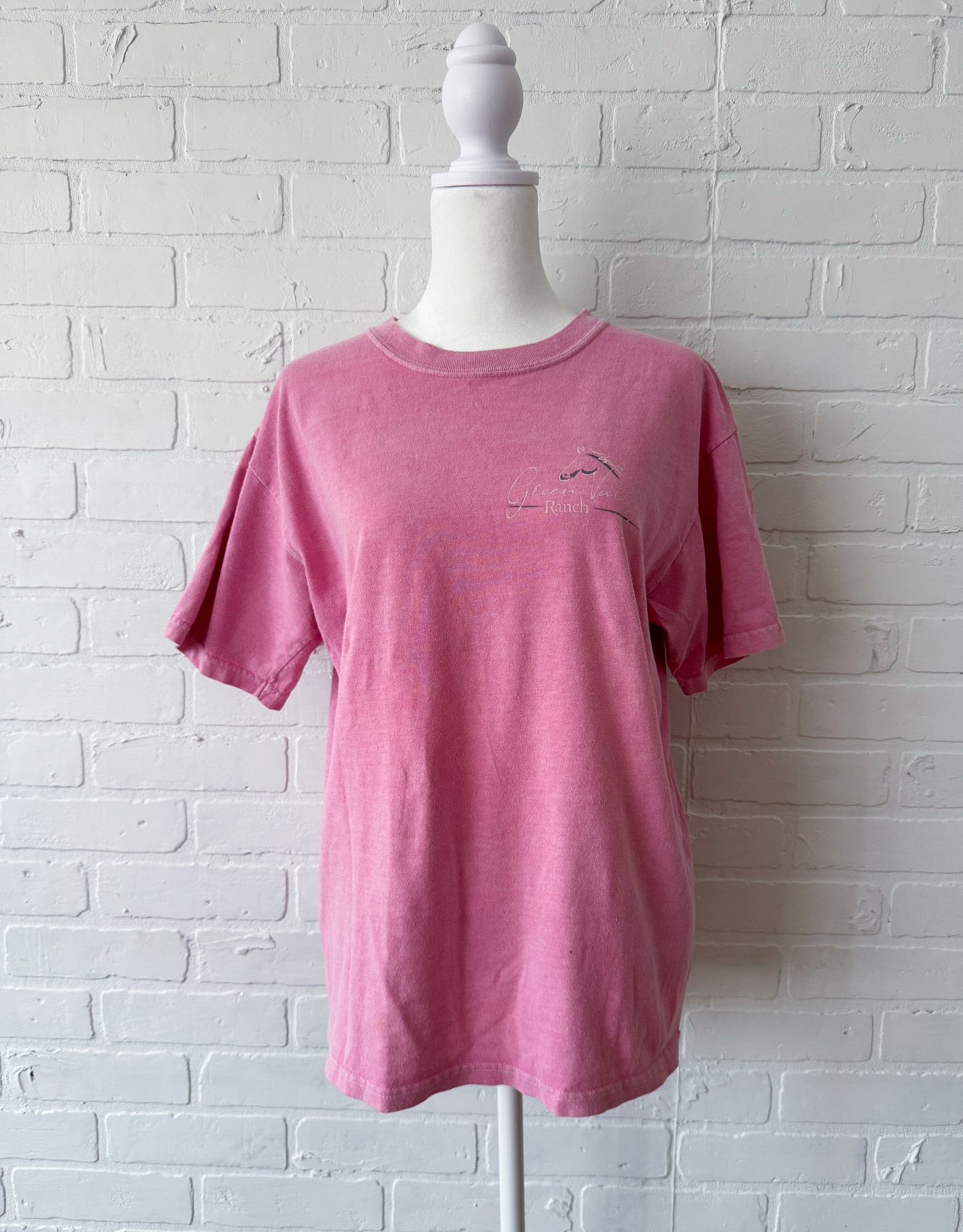 Pink green valley ranch tshirt - s