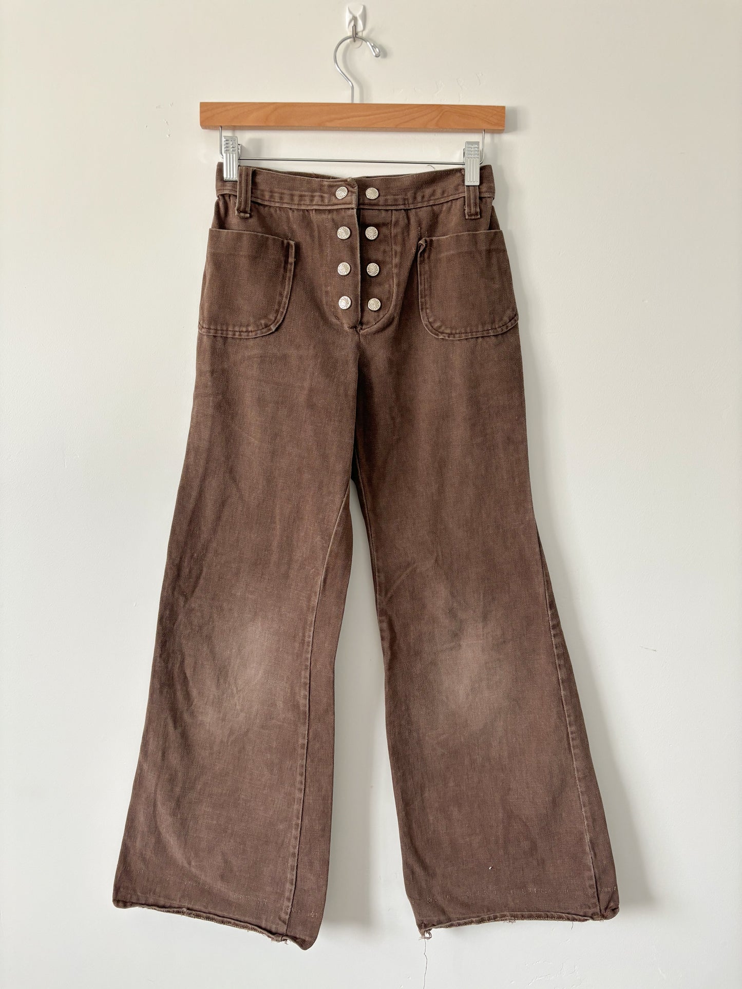 Brown double button flares-XS