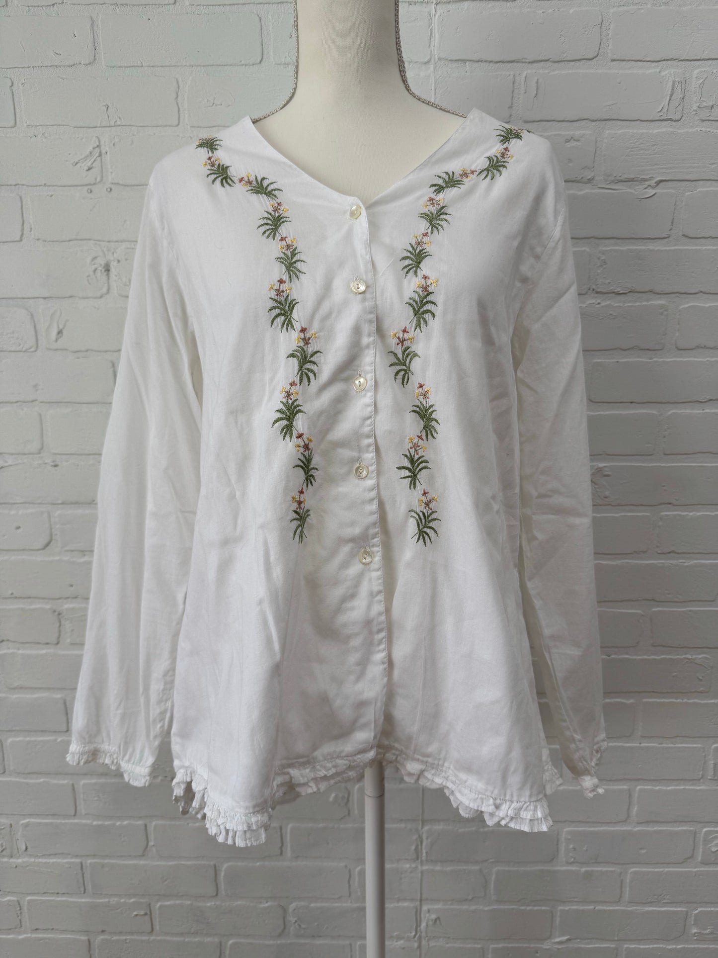 April Cornell embroidered top - L