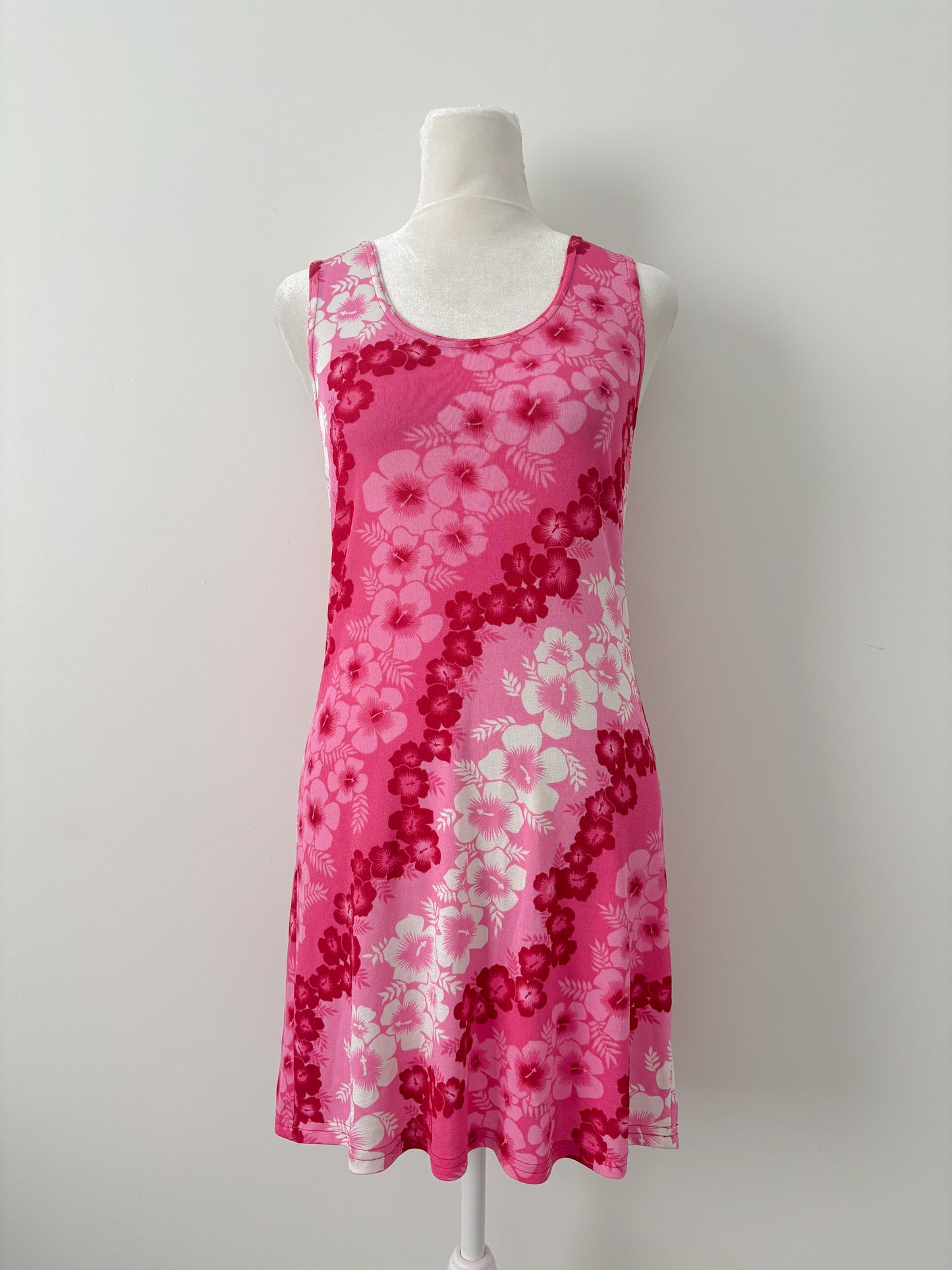 Pink floral dress-S