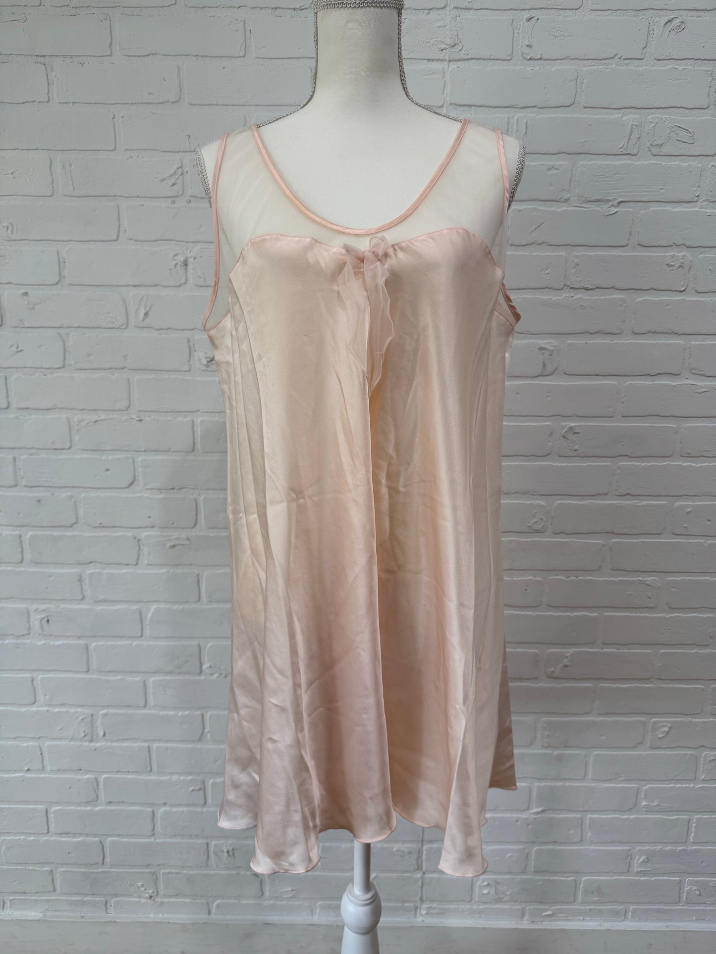 Silky pink slip dress - XL