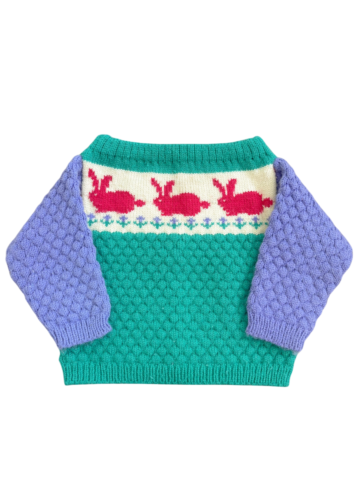Baby bunny color block sweater