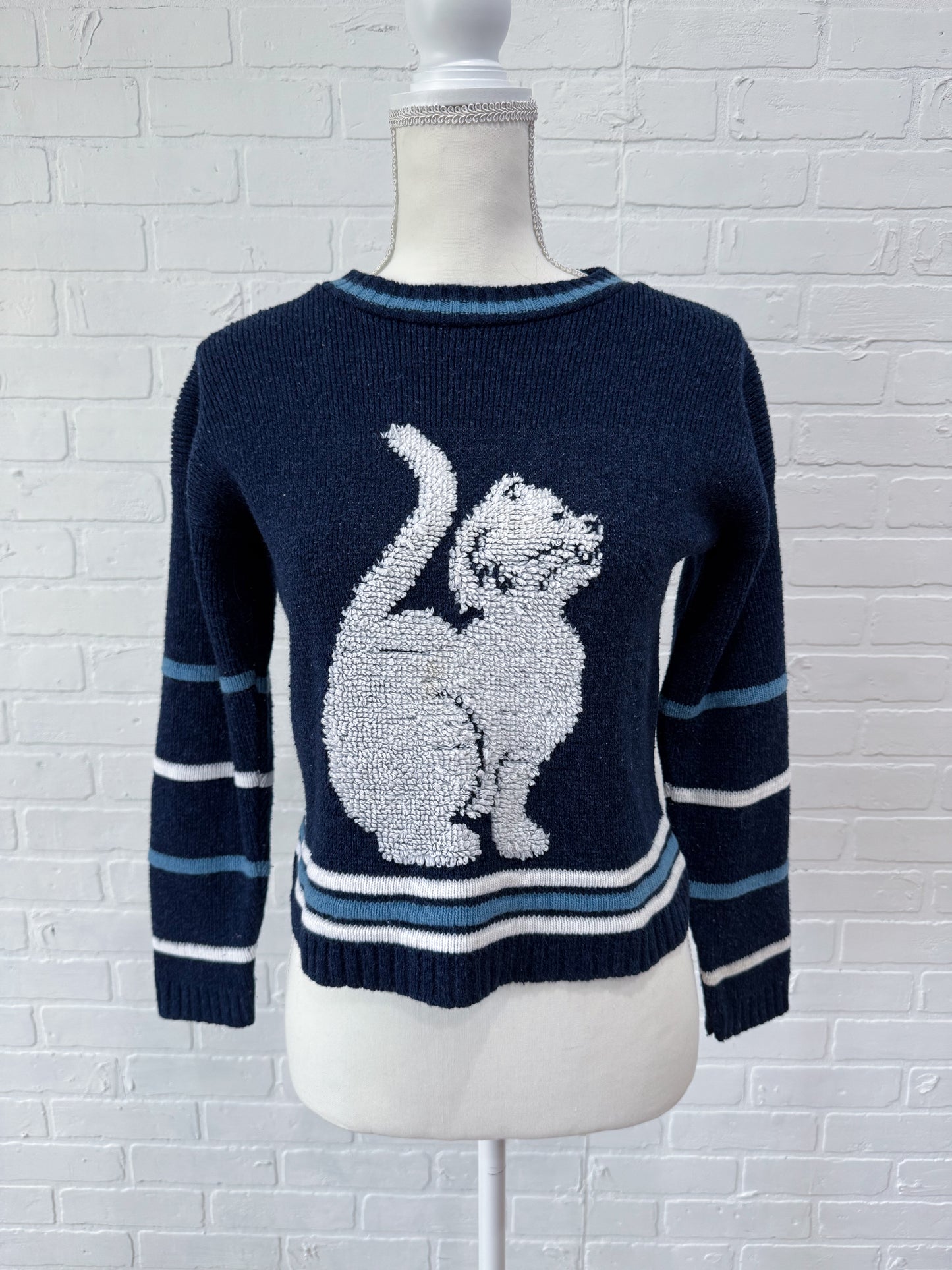 Blue cat sweater - s
