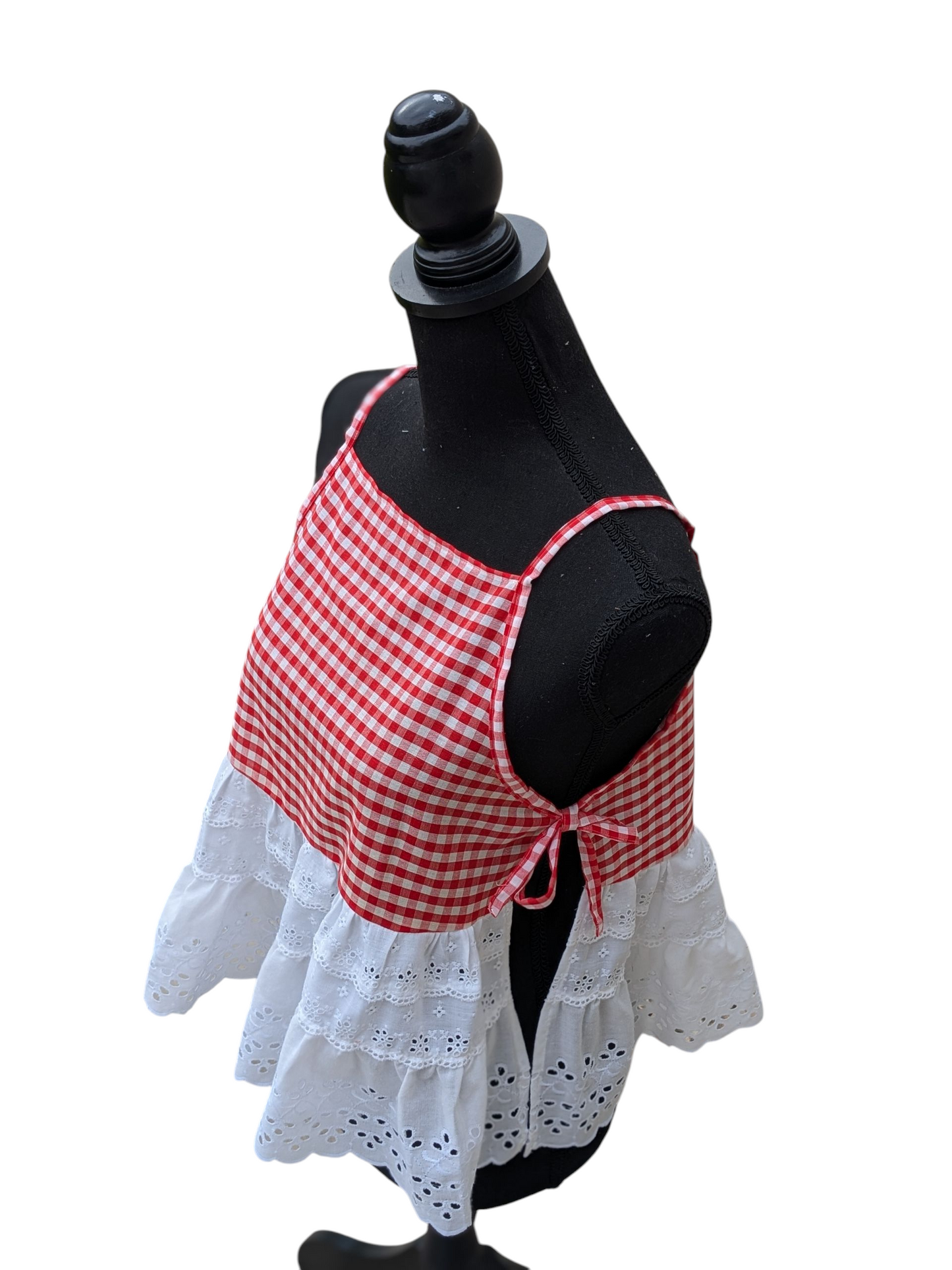 Red and White Gingham Top