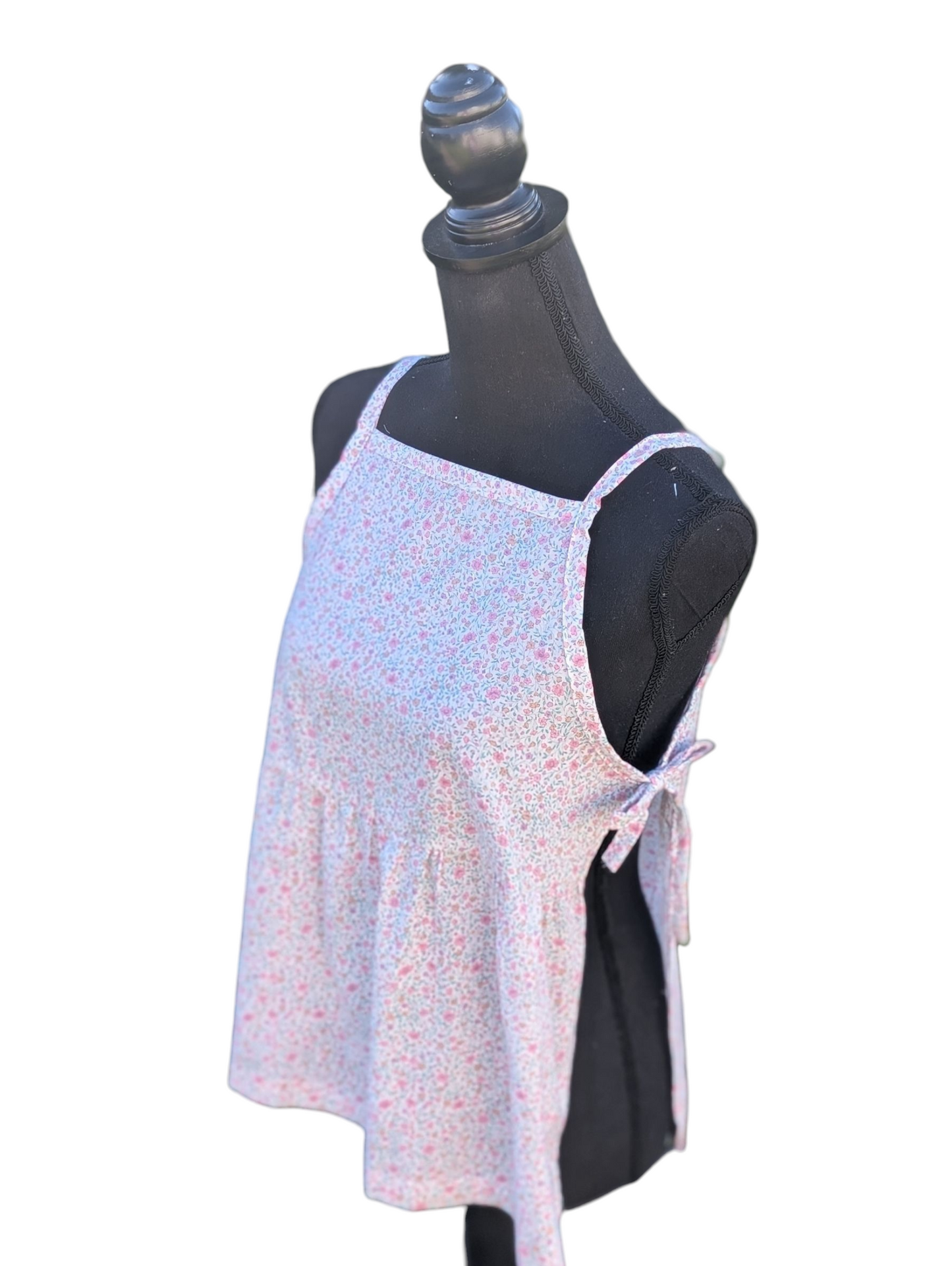 Pink and Purple Floral Side Tie Top