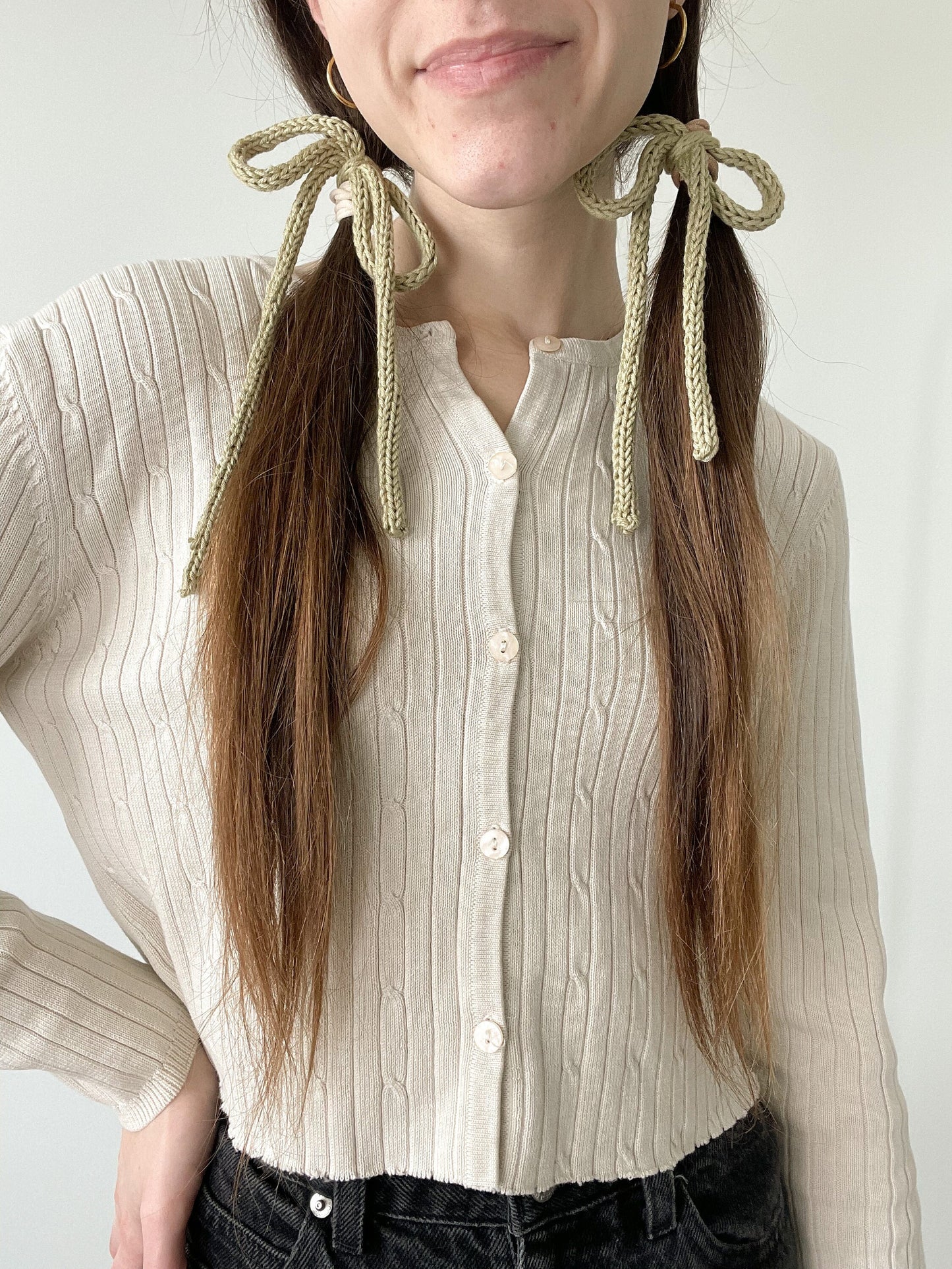Knit Hair Bows