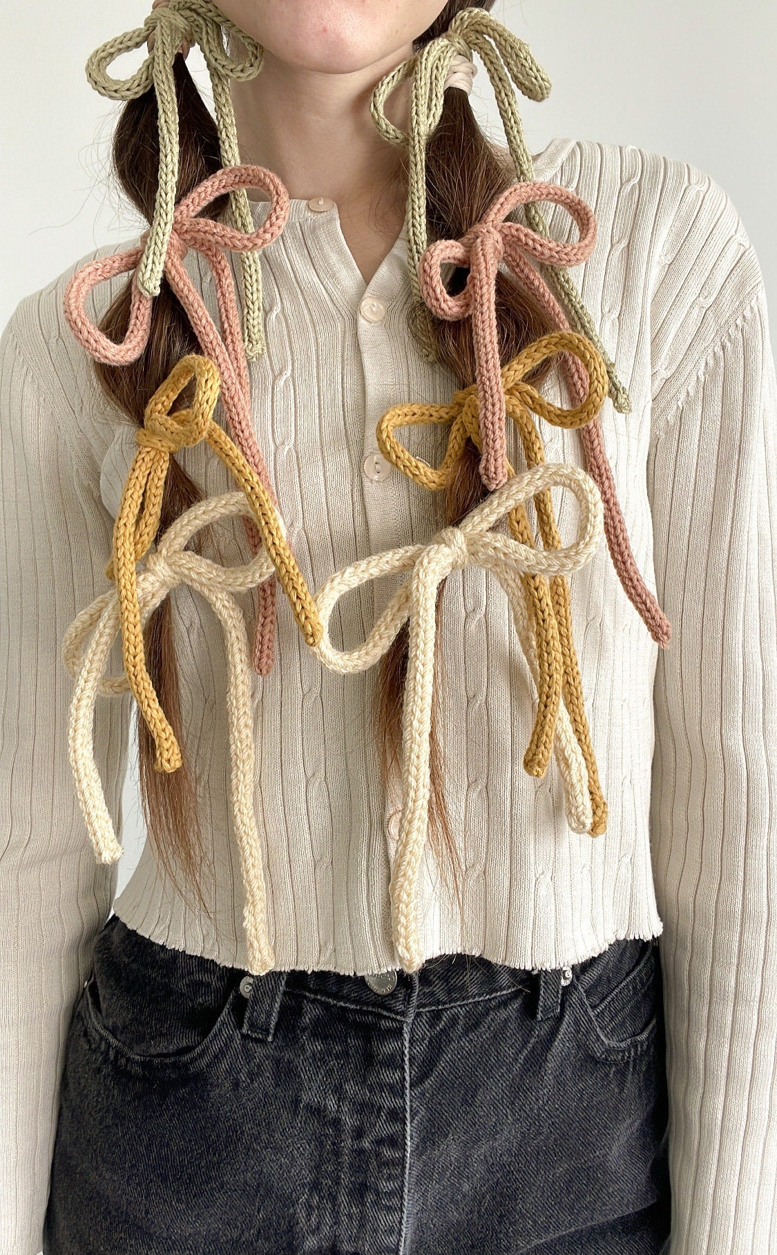 Knit Hair Bows