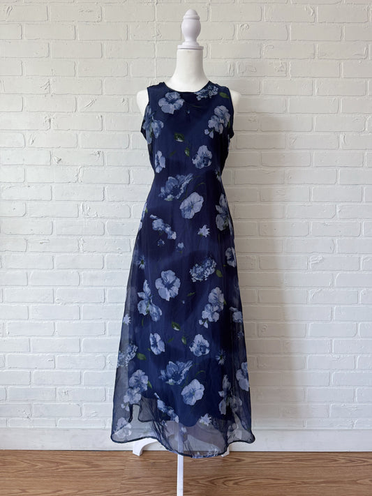 Blue floral dress - s