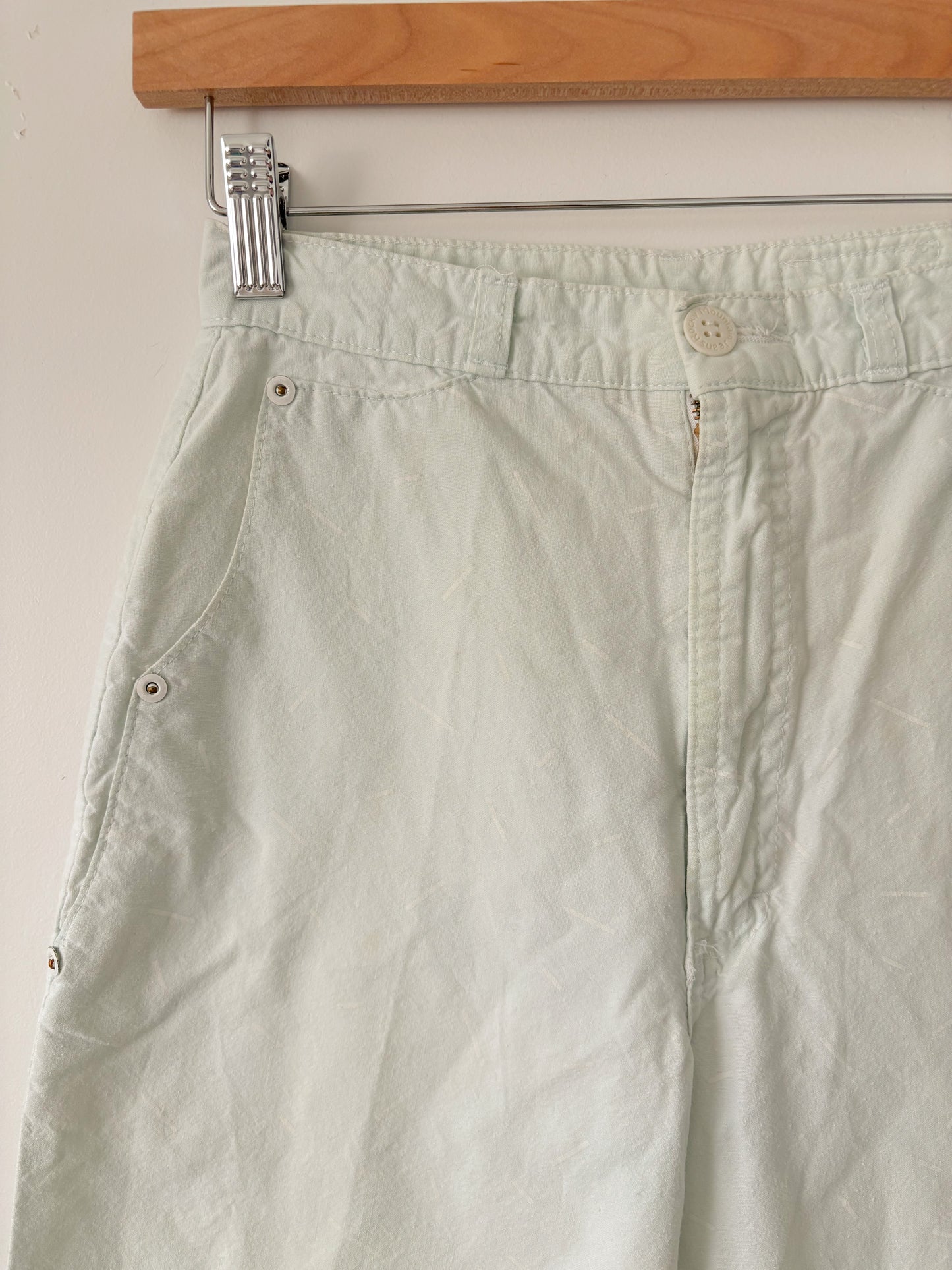 Blue pattern pants-S