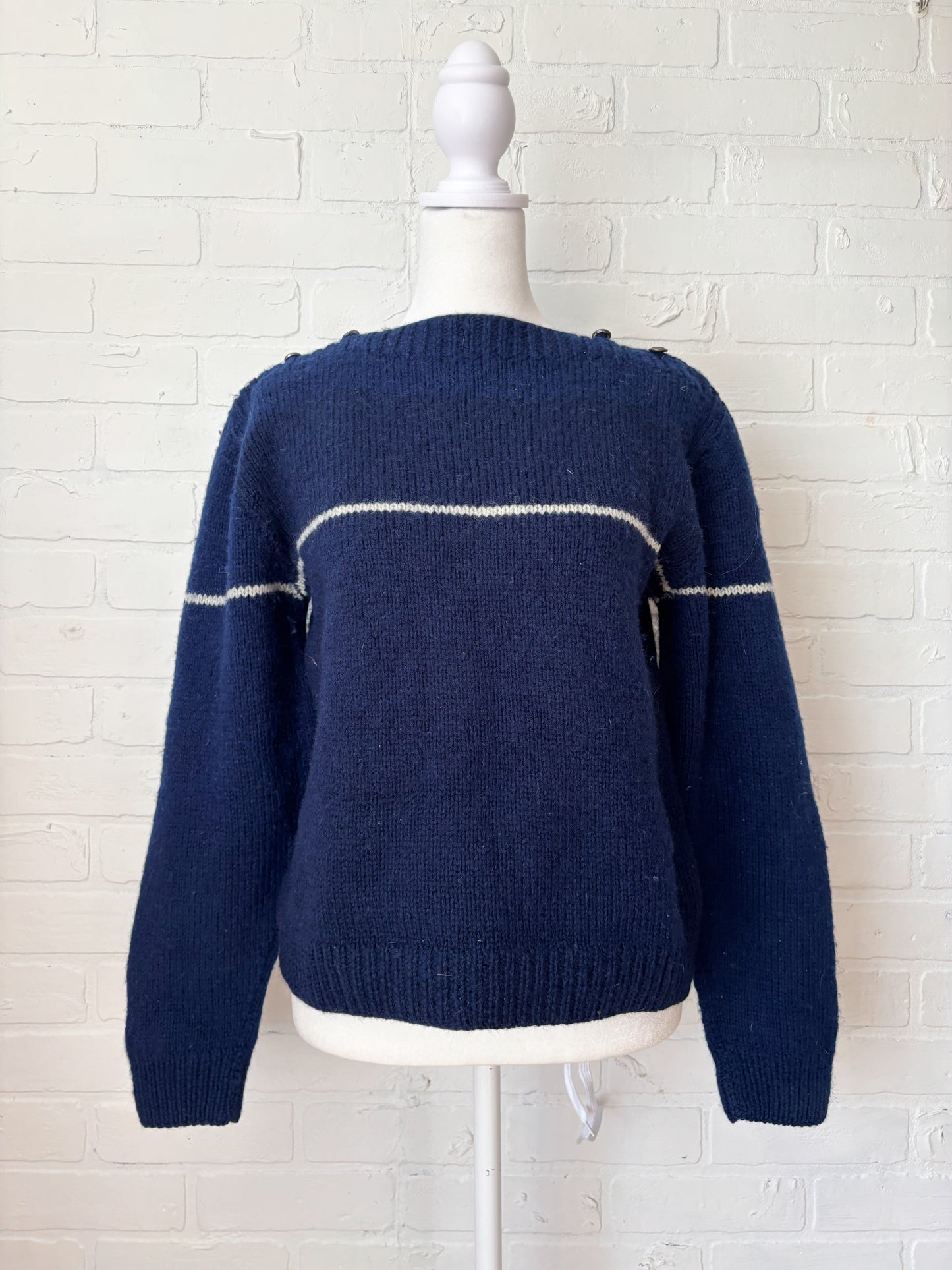 Navy stripe sweater-M