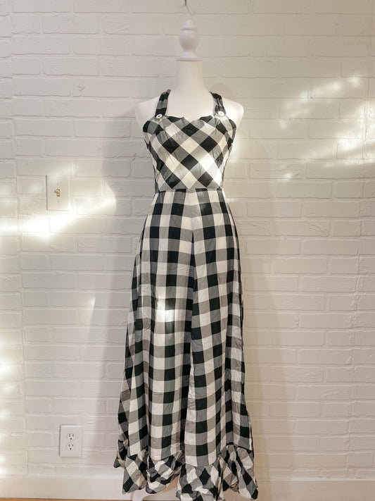 Black & White Checkered Dress-Small