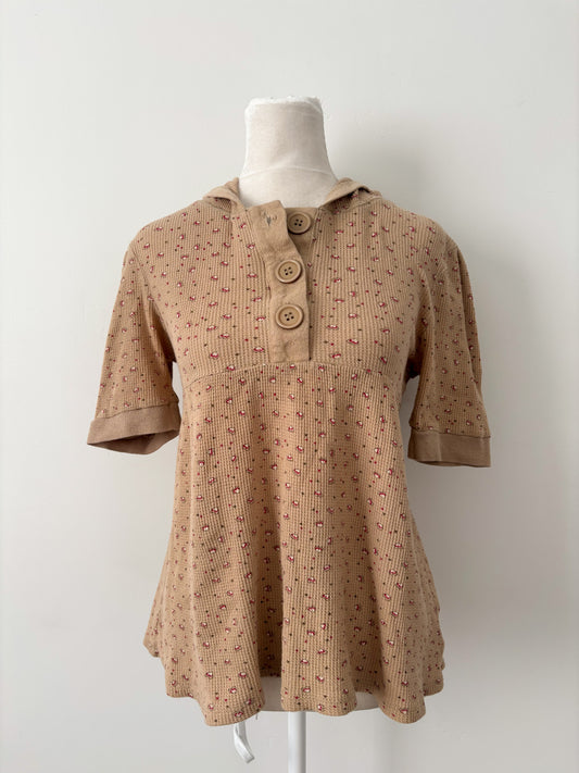 Brown hooded Arizona sweater top-M
