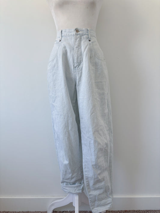 Blue pinstriped jeans - 8