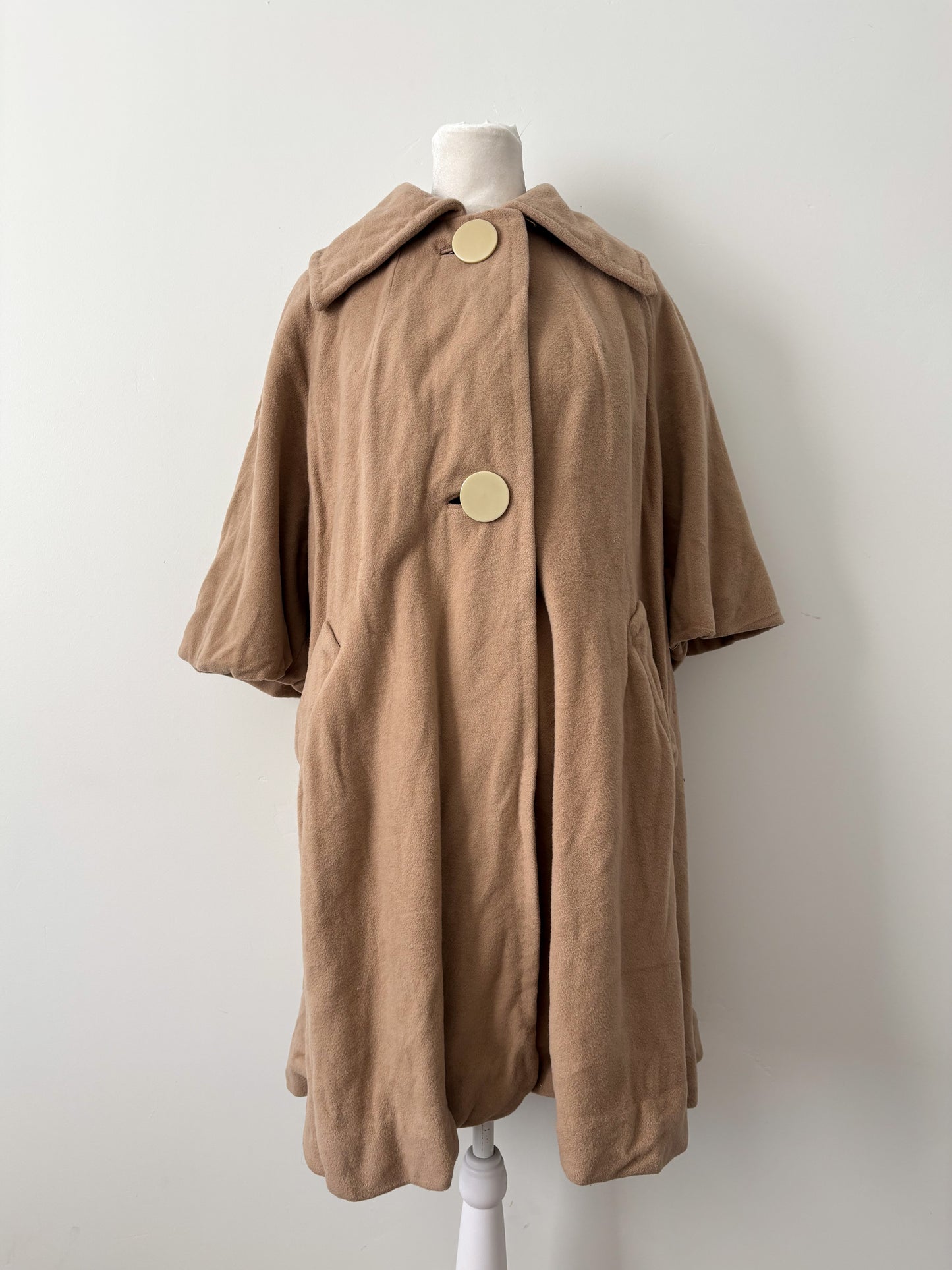 Brown cashmere coat-M