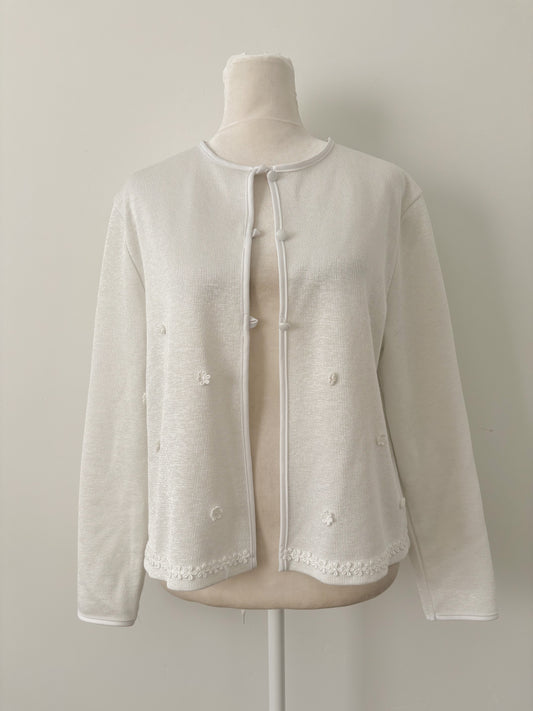 White Amber cardigan - L