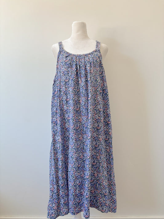 Purple floral tank dress-S