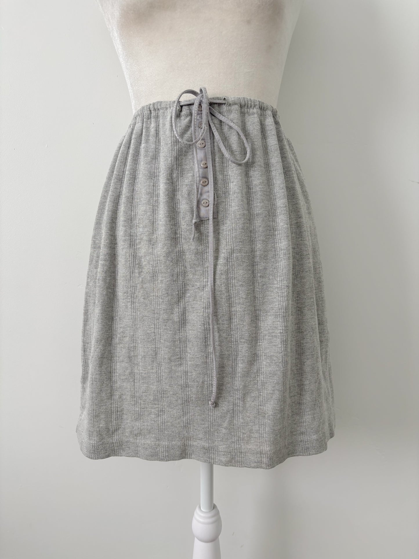 Gray drawstring waist skirt-M