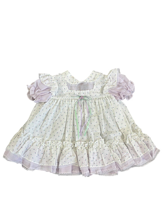 Baby purple floral dress - 12mo