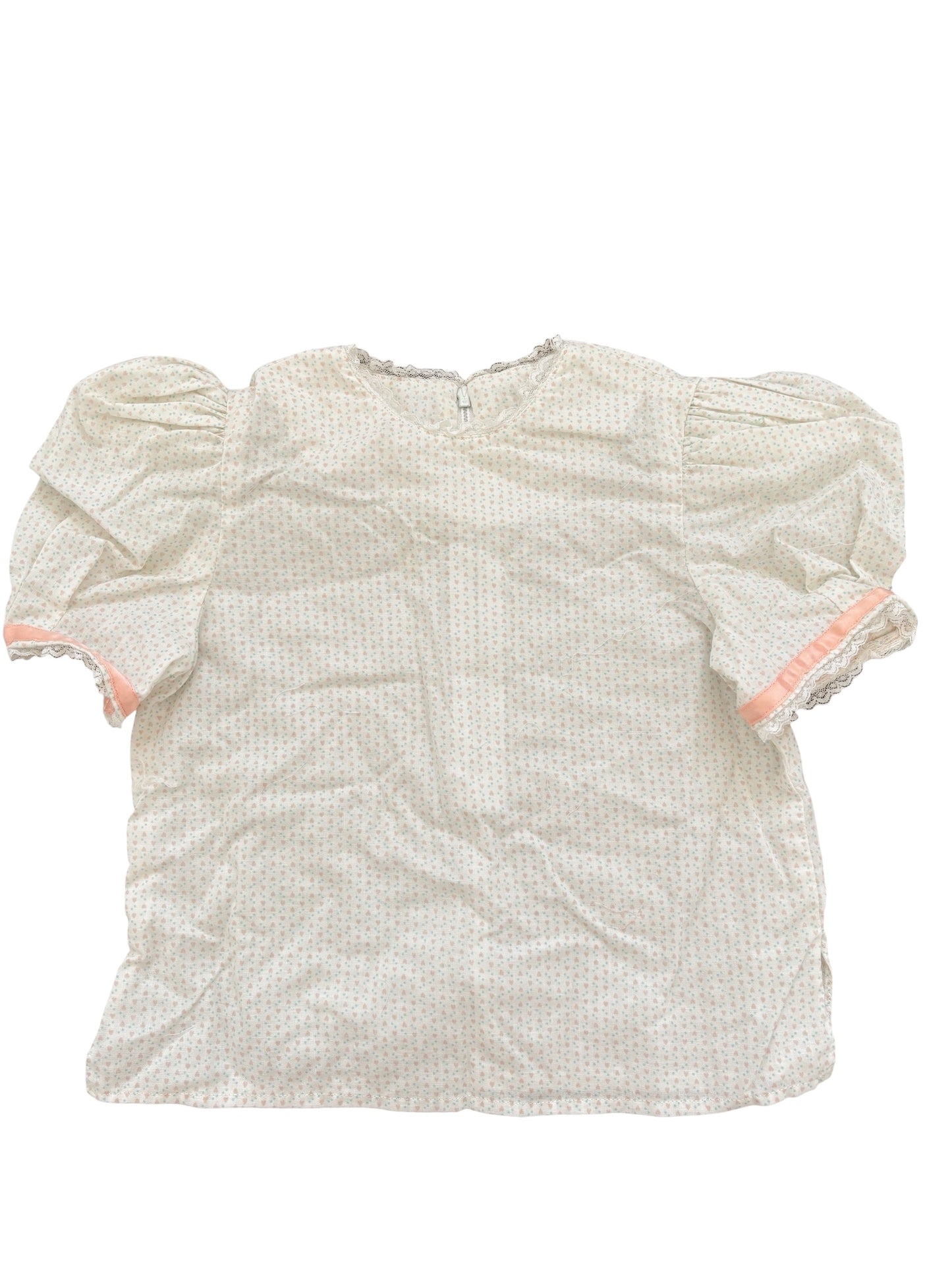 Baby white pink hearts top