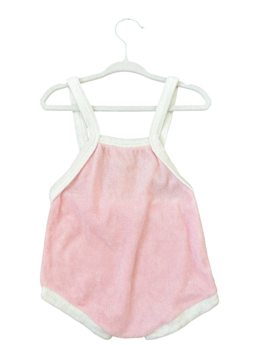 Baby pink terry cloth romper-18m