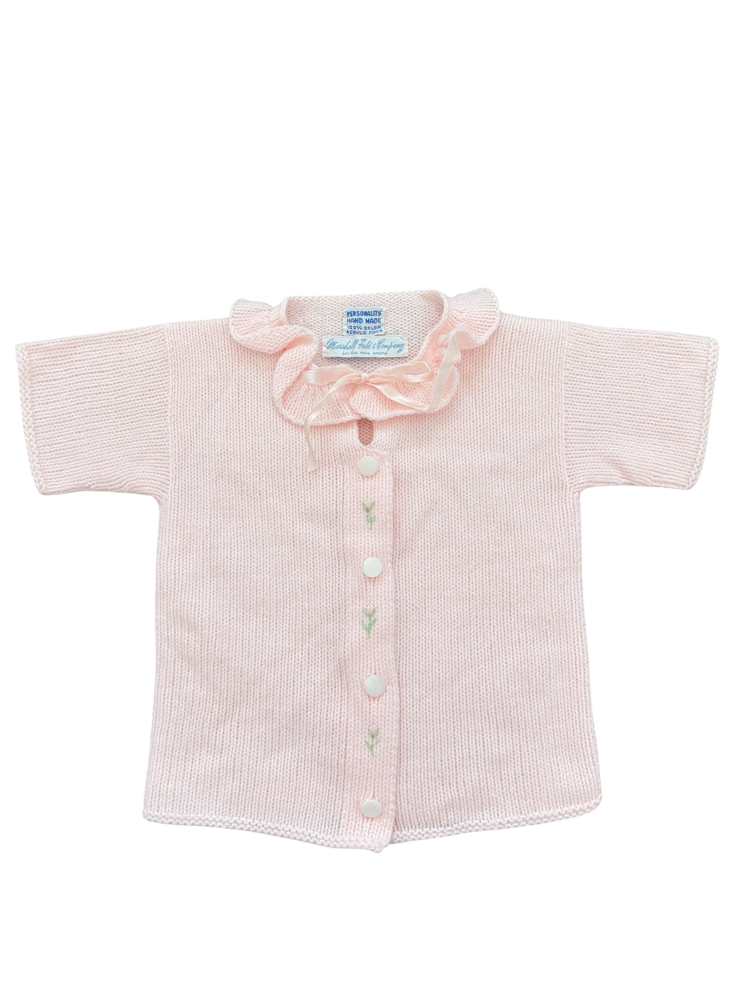Baby pink short sleeve sweater