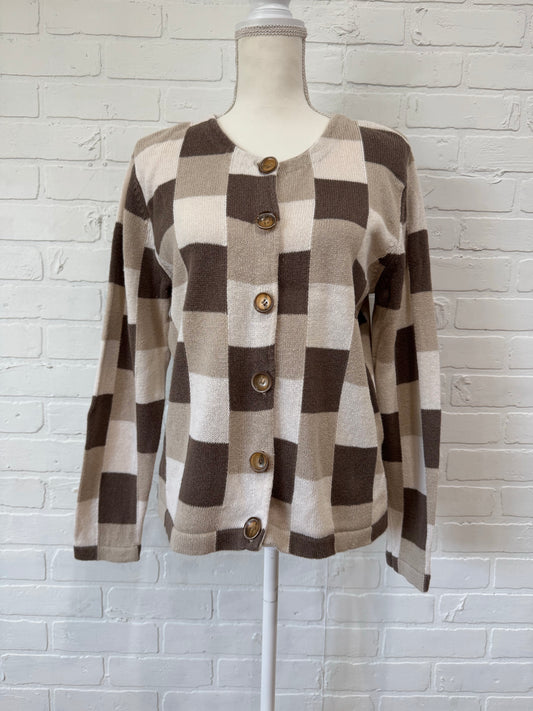Brown square cardigan-L