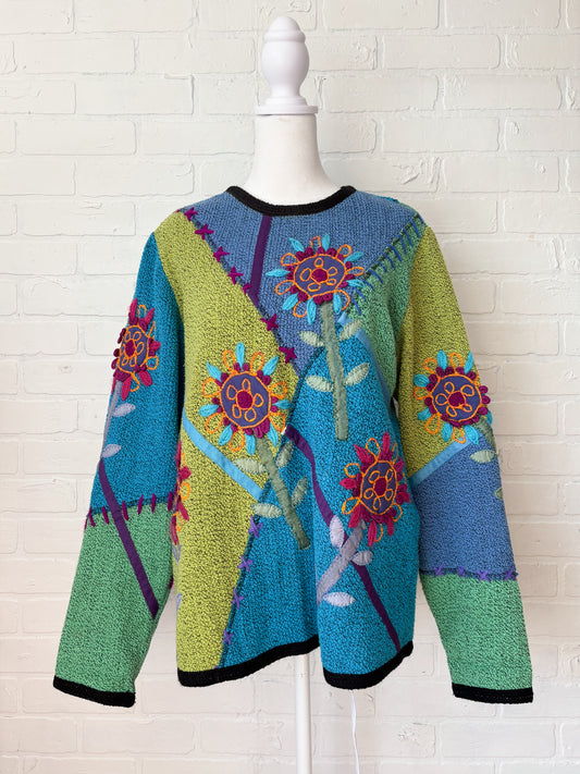 Colorful indigo moon sweater-S