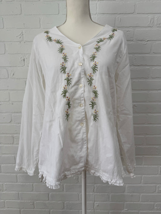 April Cornell embroidered top - L