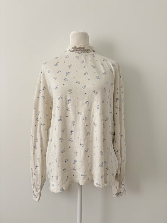 Floral puppy long sleeve - xl