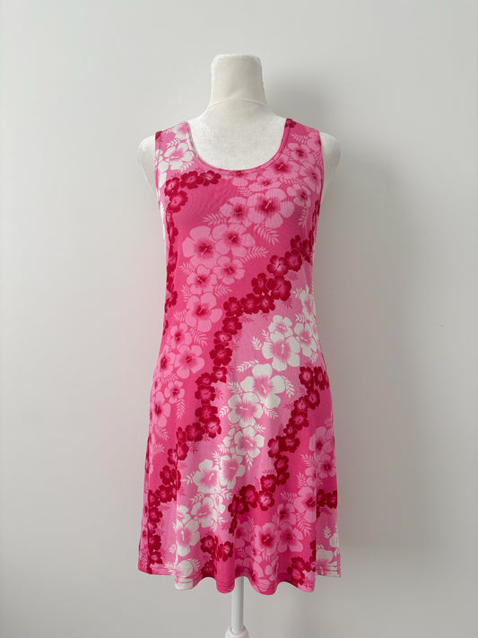 Pink floral dress-S