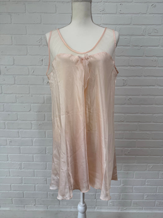 Silky pink slip dress - XL