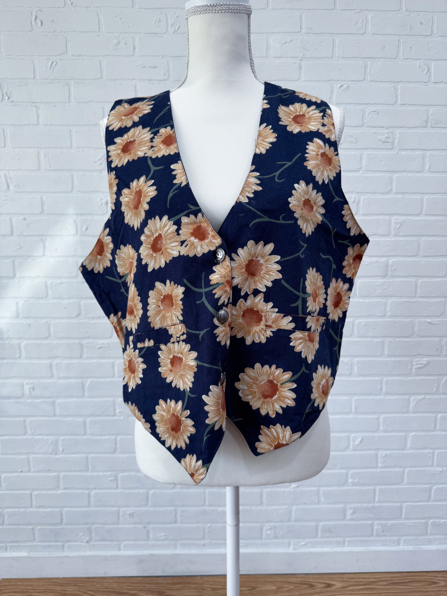 Floral vest - L