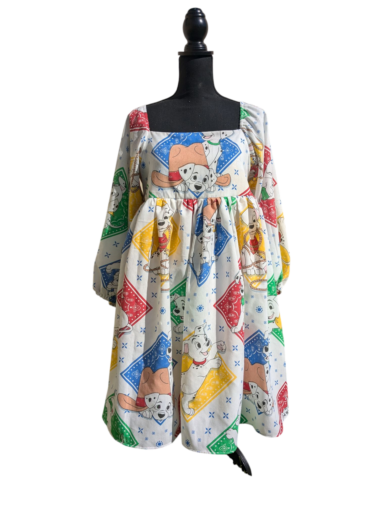 Puff Sleeve Dalmations Dress