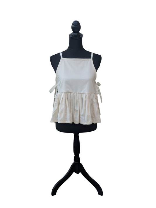 Pastel Yellow Side Tie Top