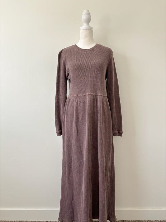 Purple waffle knit dress-M