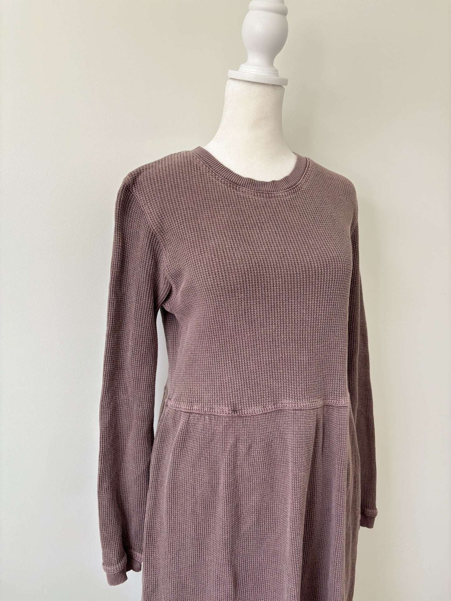 Purple waffle knit dress-M