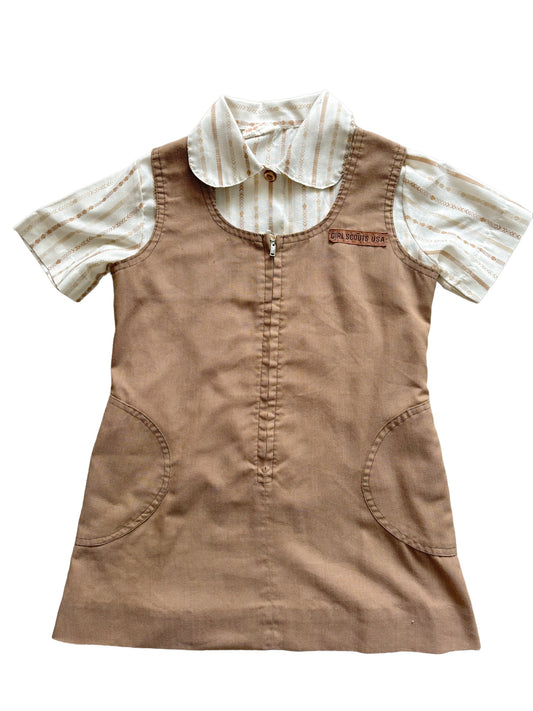 Youth brown girl scouts dress-7